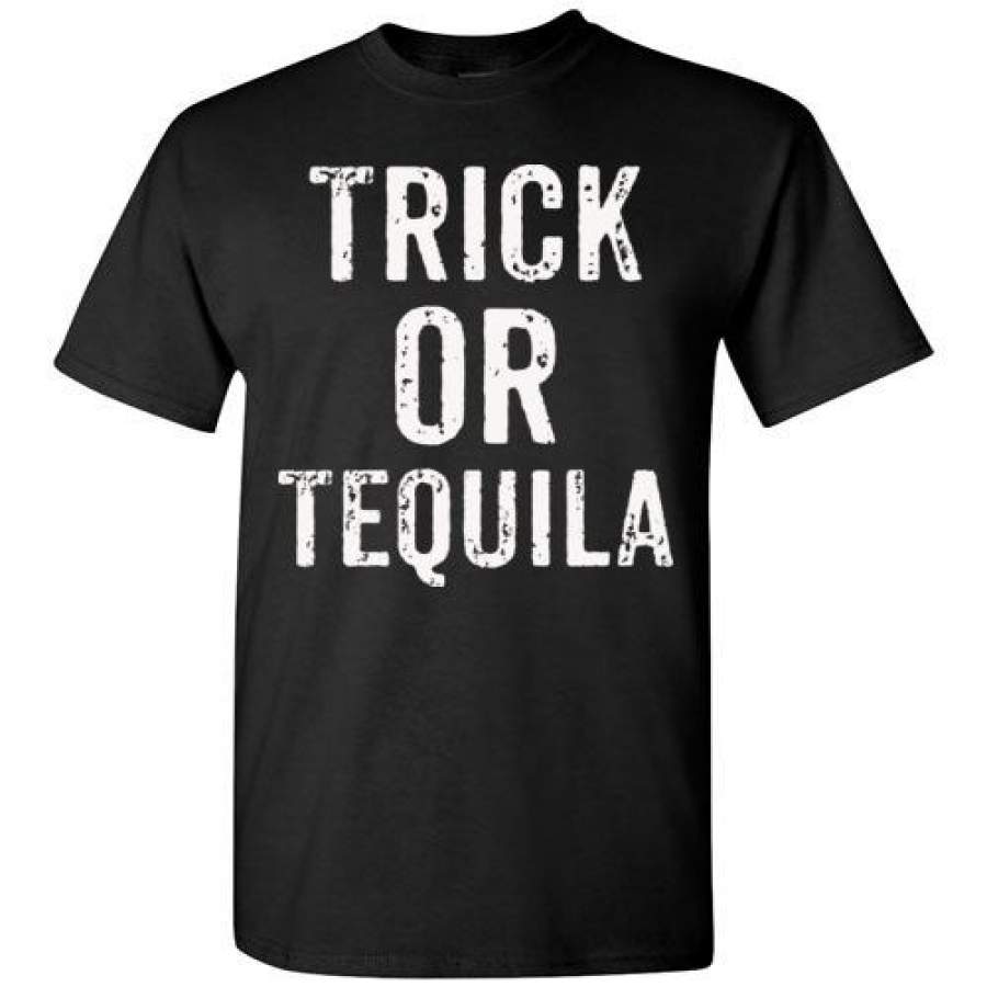 Trick or Tequila Fun Adult Halloween Party T-Shirt