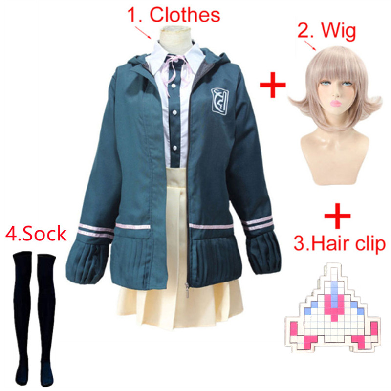 2022 Anime Danganronpa Nanami ChiaKi Cosplay Costume Ibuki Mioda Miu Iruma Dress Uniform Jacket Sailor Skirt Halloween Clothing alx