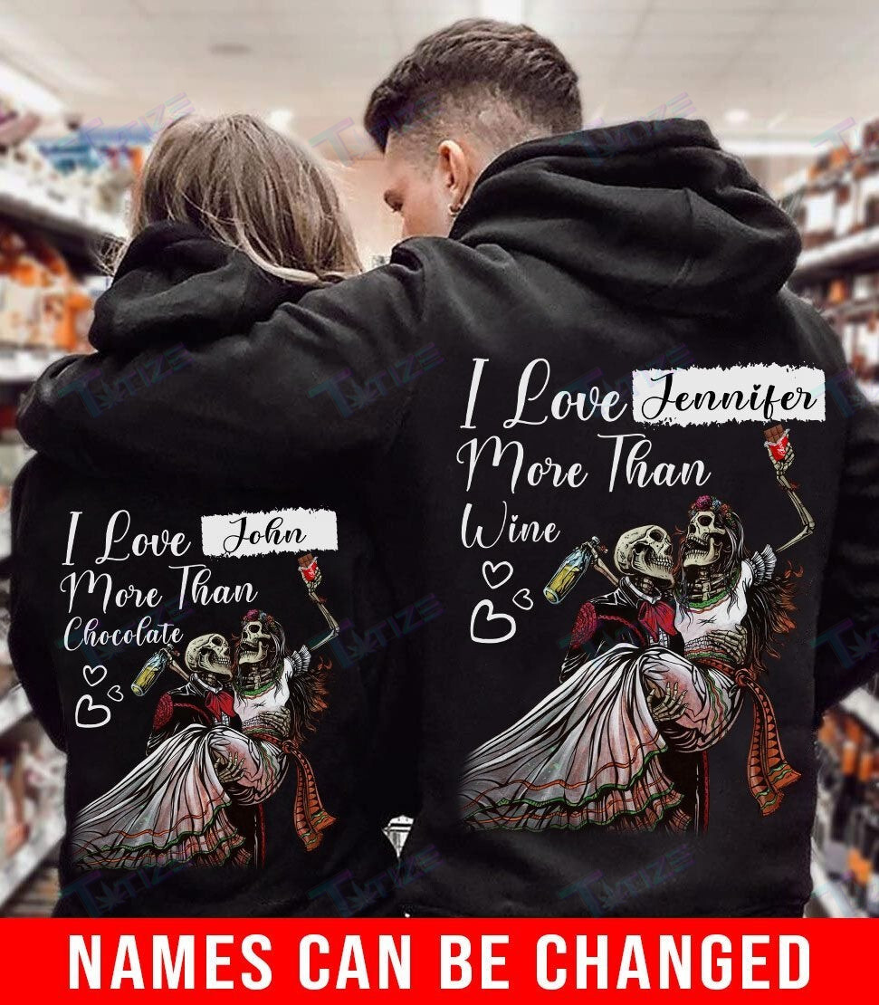 Couple Shirts – Personalized I Love More Than Matching Couple, Valentine 2022 Gift Graphic Unisex T Shirt, Sweatshirt, Hoodie Size S – 5Xl