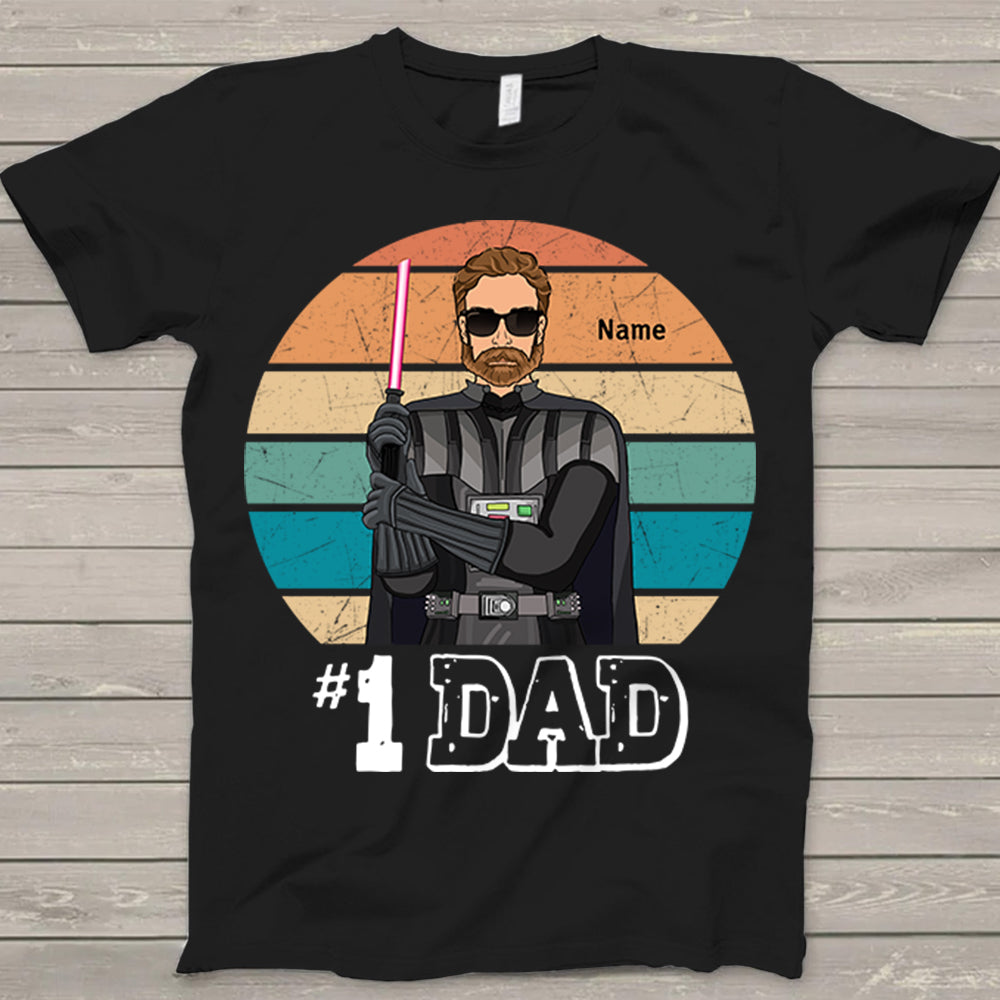 #1 Dad Personalized T-Shirt For Dad Do99