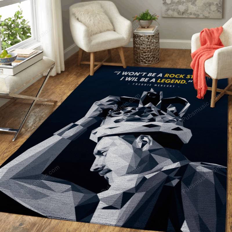 FREDDIE MERCURY QUOTES – Music Pop Art Area Rug Carpet