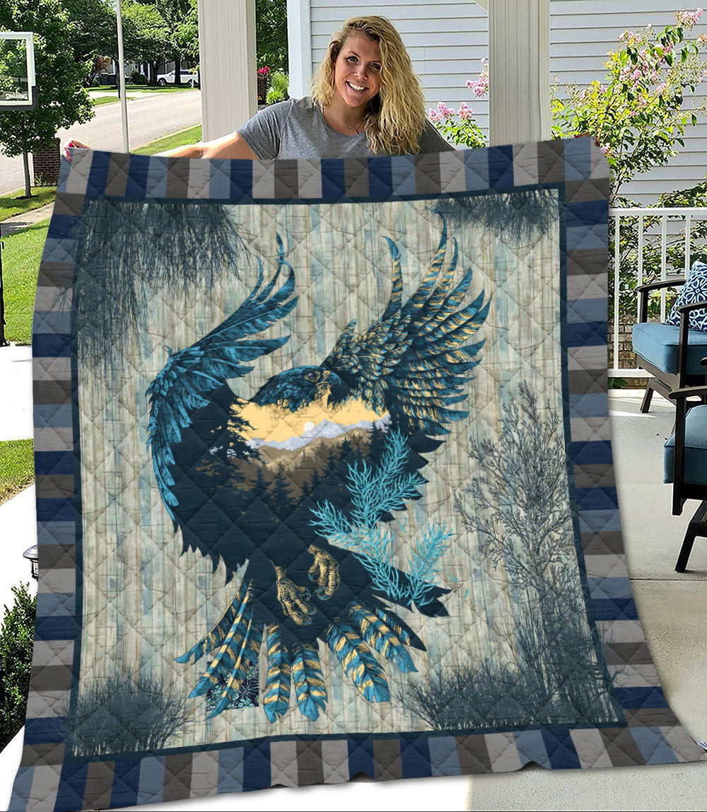 Viticstore™ 3D All Over Printed Animals Quilt – Powerful Eagle – Soft Cotton All Size Quilt