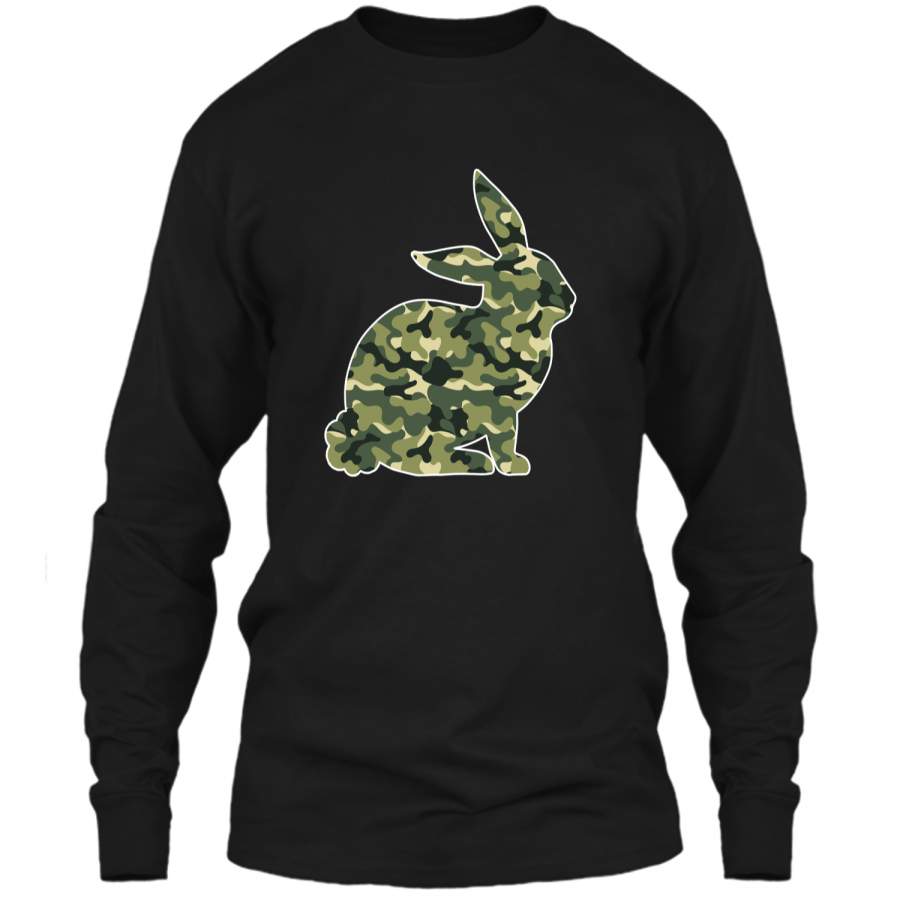 Easter Bunny Camo Rabbit Happy Easter T-Shirt LS Ultra Cotton Tshirt