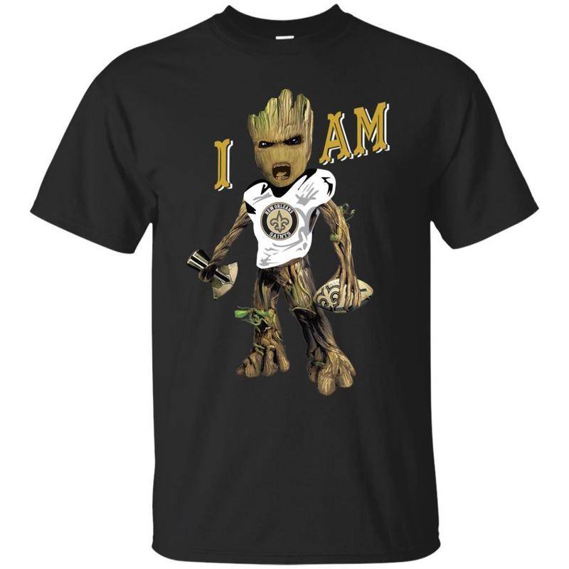 Get Here Baby Groot I Am New Orleans Saints Shirt, Hoodie