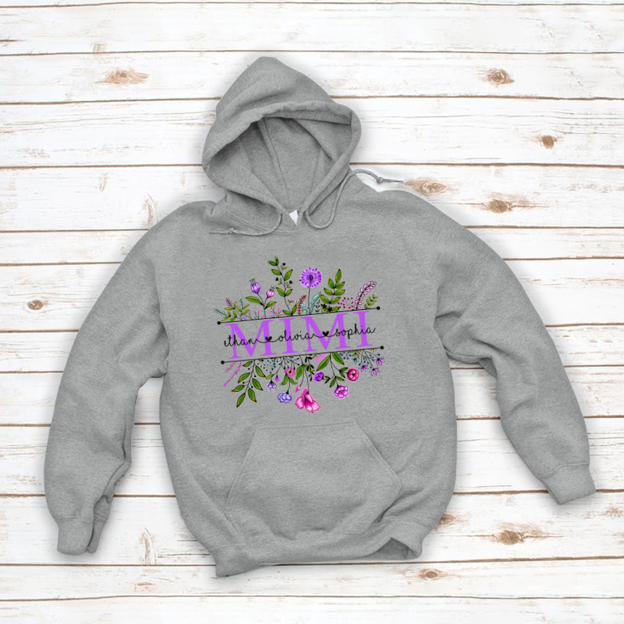 Wildflowers Violet Mimi And Grandkids Hoodie