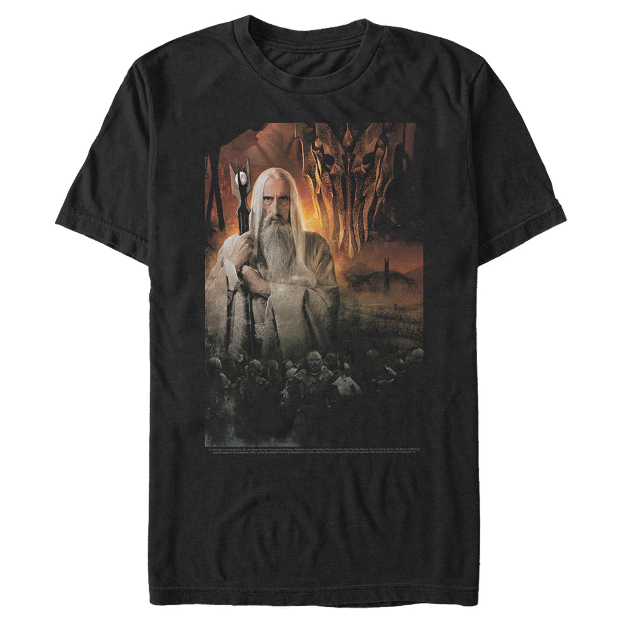 The Lord Of The Rings Men’S Fellowship Of The Ring Evil Saruman  T-Shirt