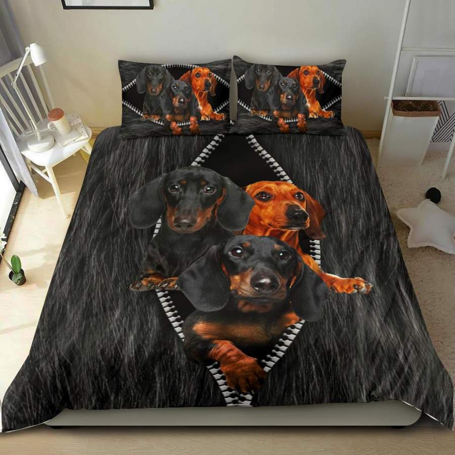 Cute Dachshund Animal Bedding Sets Dog 3D Printed Quilt Cover