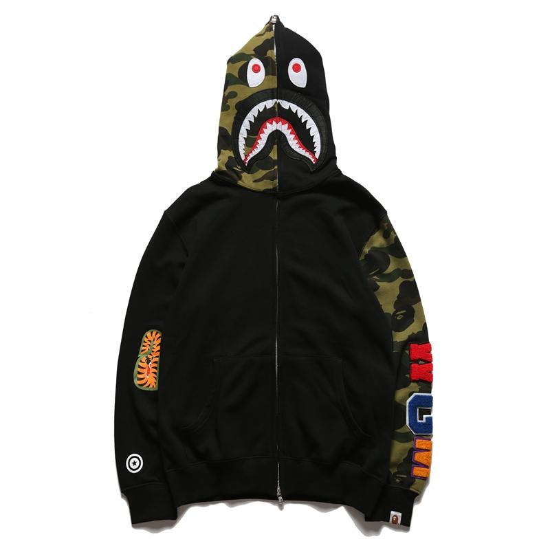 Bape Full Zip Shark Hoodie Camo Hdcp6173