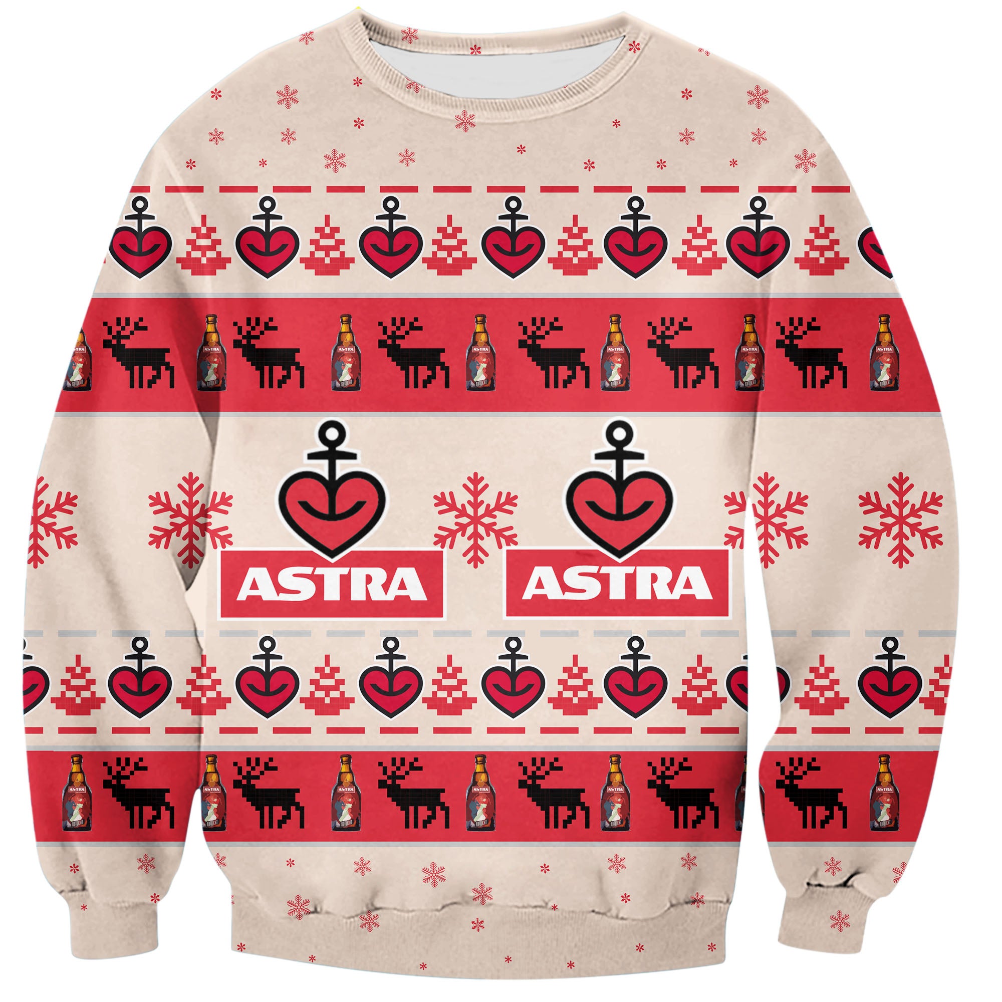 Astra Bier Print Ugly Christmas Sweatshirt Hoodie All Over Printed Pf183