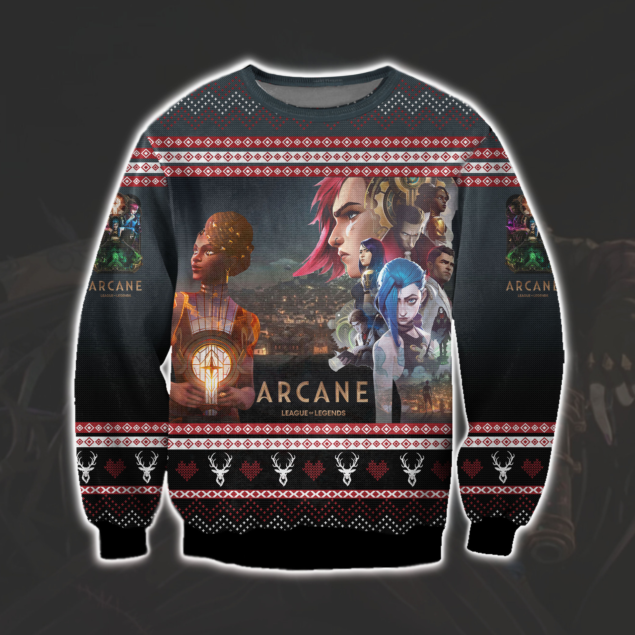 Netflix Arcane Mel Ugly Christmas Sweater