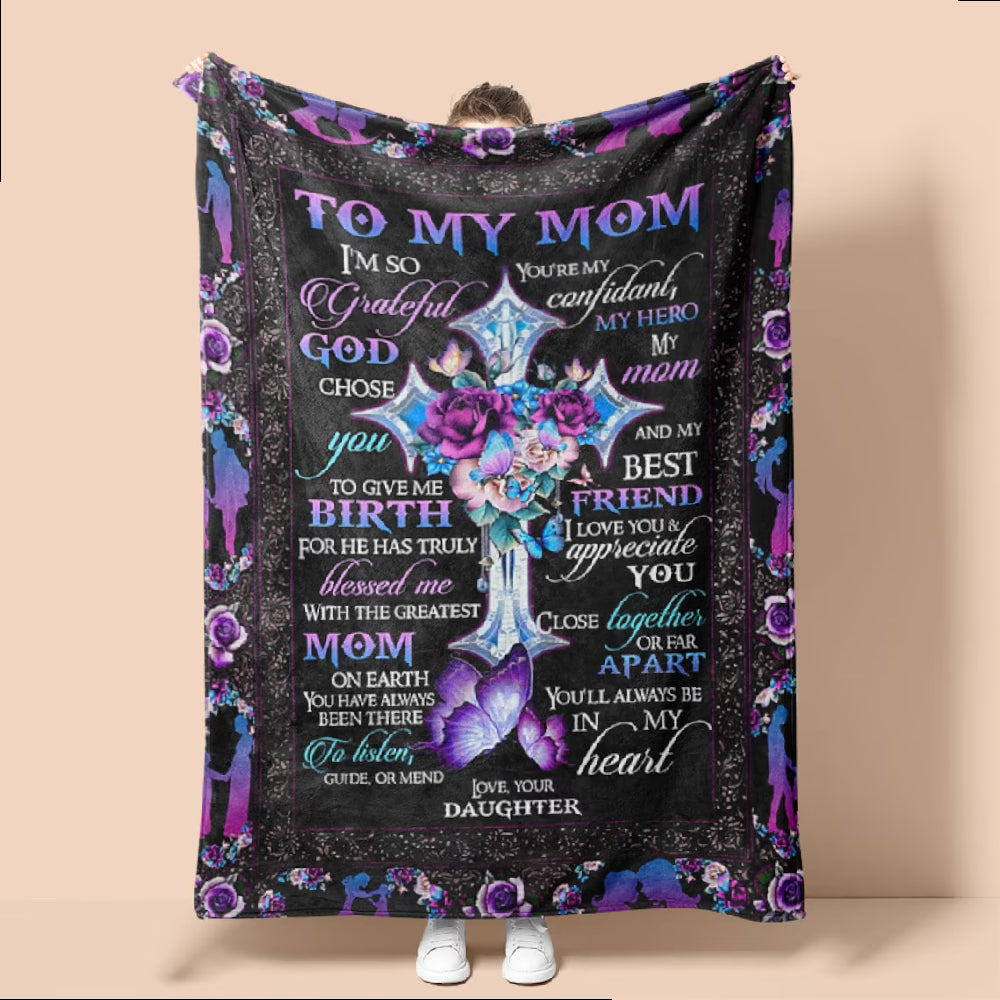 To My Mother You Are My Confidant And My Hero Fleece Blanket Gift For Family,Birthday,Parents,Mother,Mom Gift Home Decor Bedding Couch Sofa Soft And Comfy