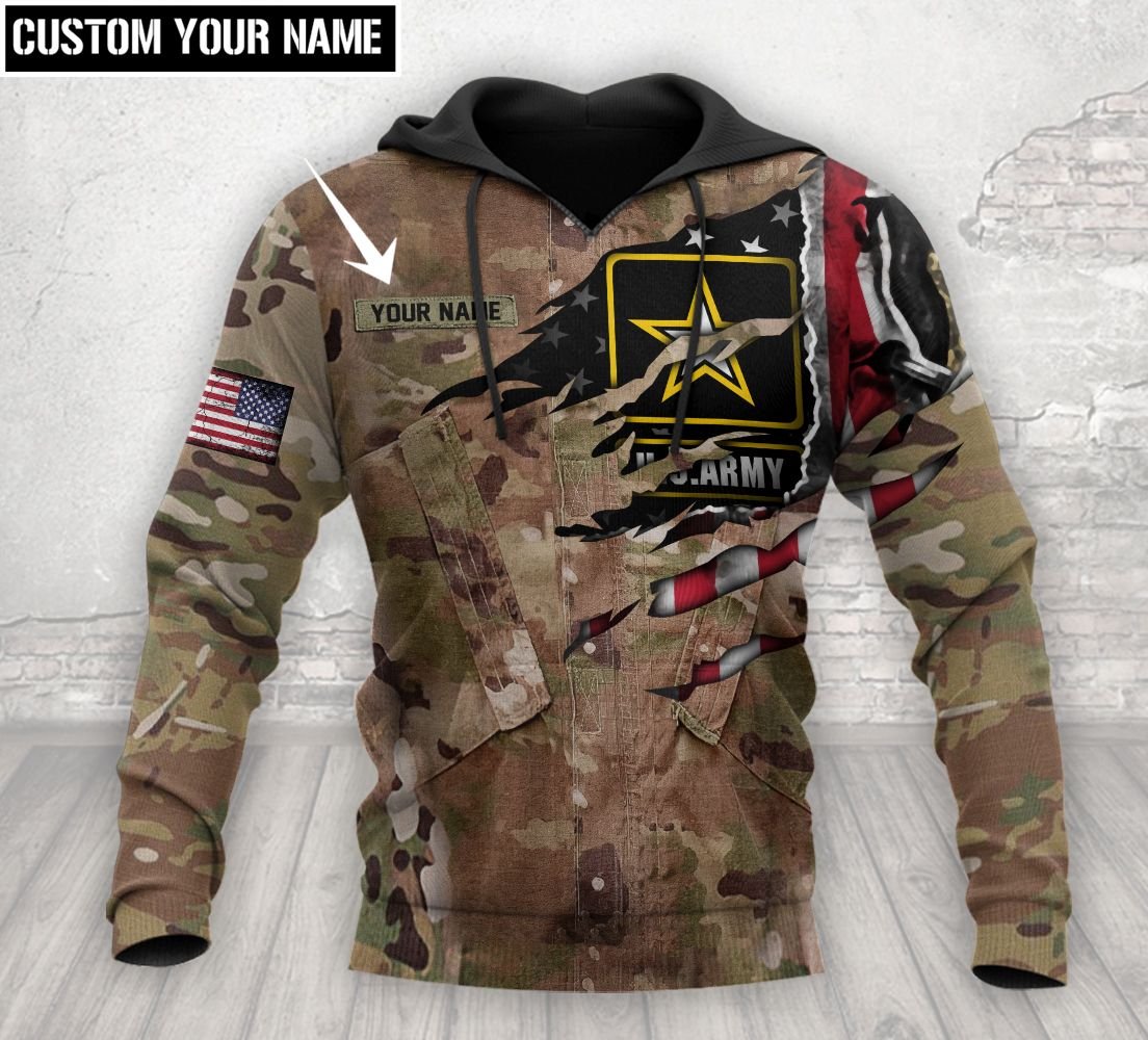 U.S ARMY 3D HOODIE – CUSTOMIZED NAME