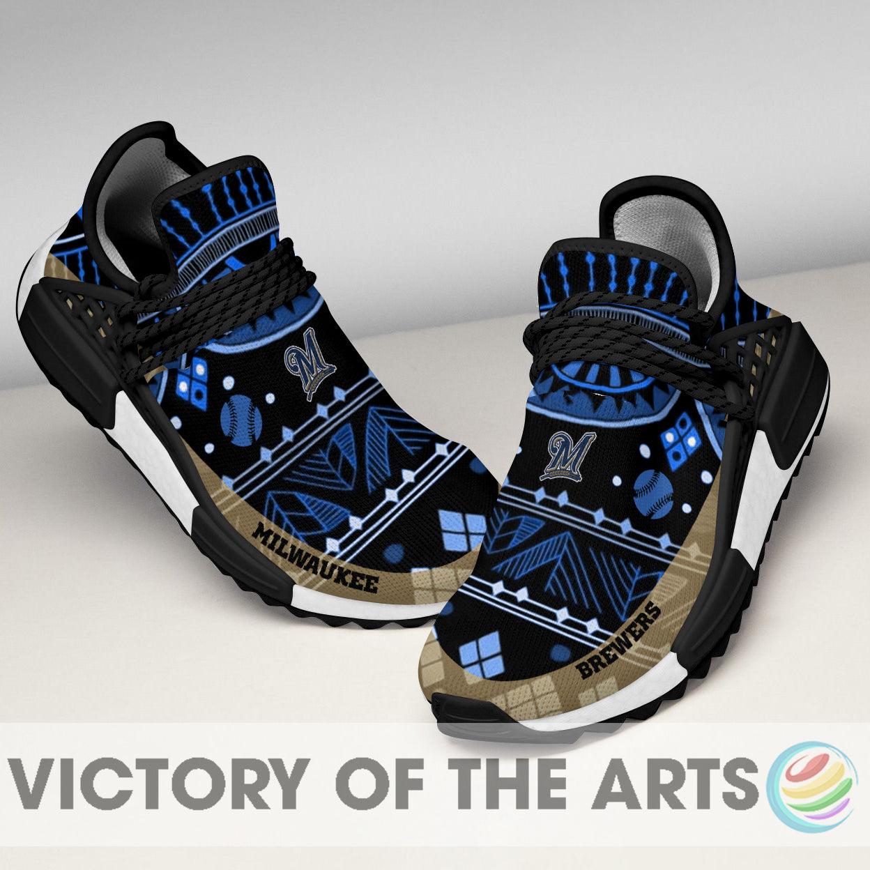 Amazing Pattern Human Race Milwaukee Brewers Shoes For Fans