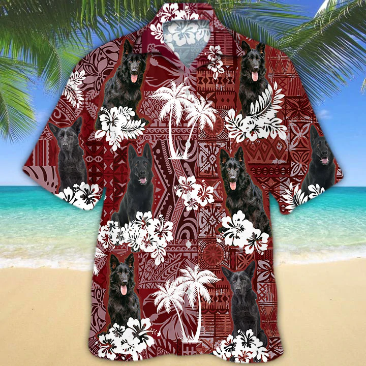 German Shepherd Red Hawaii Gift For Dog Lover Animal Summer Shirts Ha59540