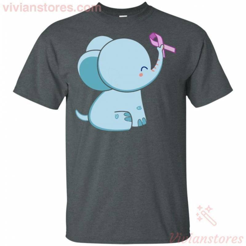 Alzheimers Awareness Purple Ribbon Elephant For Funny T-Shirt HT07 ...