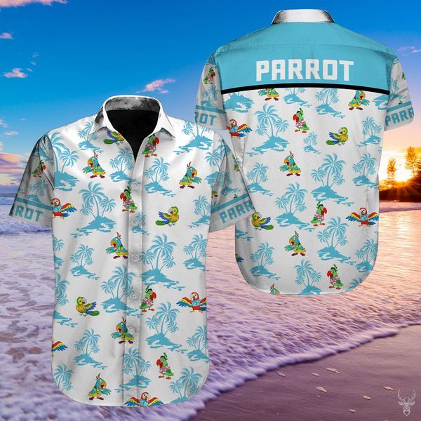 Parrot Hawaii Button Shirt VDQ182006Y01VT