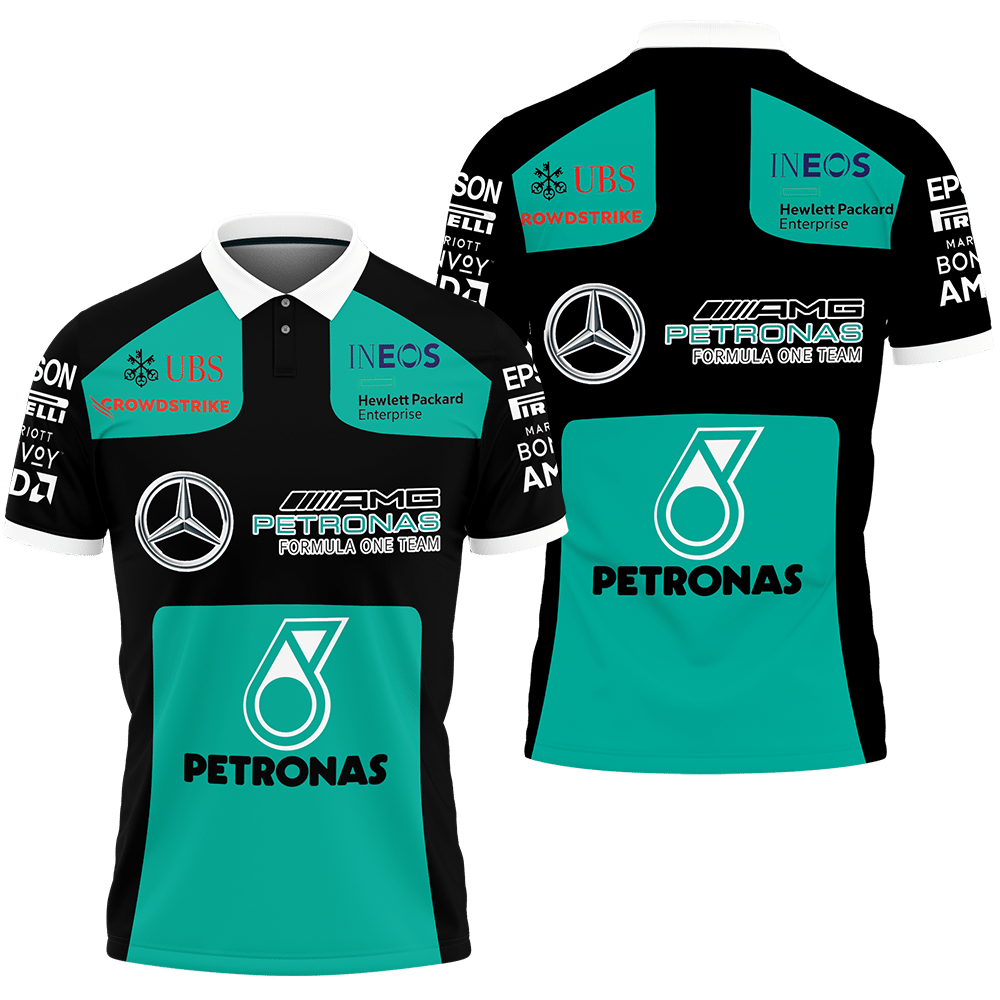 3D Printed Mercedes-Amg Petronas F1 Lph-Ht Polo Shirt Ver 4 (Blue)