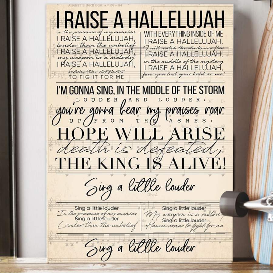 I Raise A Halle Lujah Music  Special Custom Design Poster  Meaningful Gift