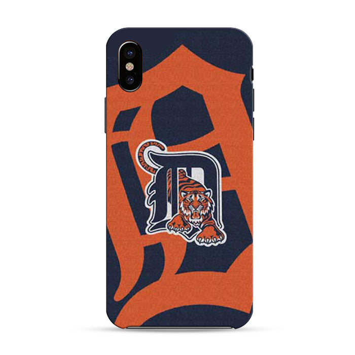 Detroit Tigers Grainy Logos iPhone X 3D Case