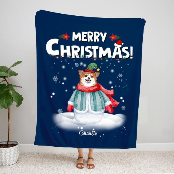 Personalized Dog Lover Blanket – Dog Christmas Gifts – Up To 3 Dogs