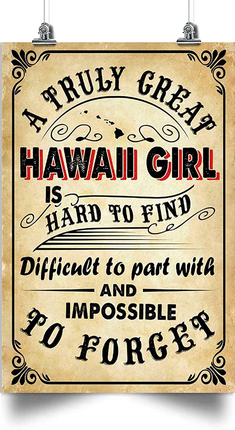 Vertical Poster – Hawaii Girl, A Truly Great To Forget – Home Decoration Poster, Wall Poster, Home And Room Decoration, Gifts For Friends And Relatives, Souvenirs.