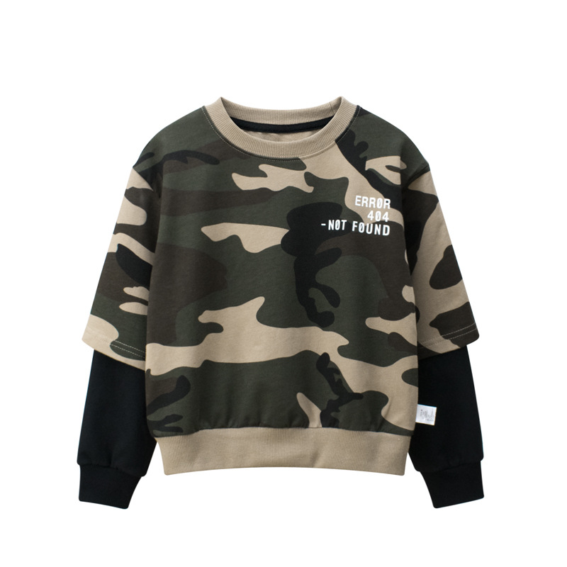 2022 Spring Children Camouflage Sweatshirt for Boys Girls 100% Cotton European Casual Sport Hoodie Clothing alx