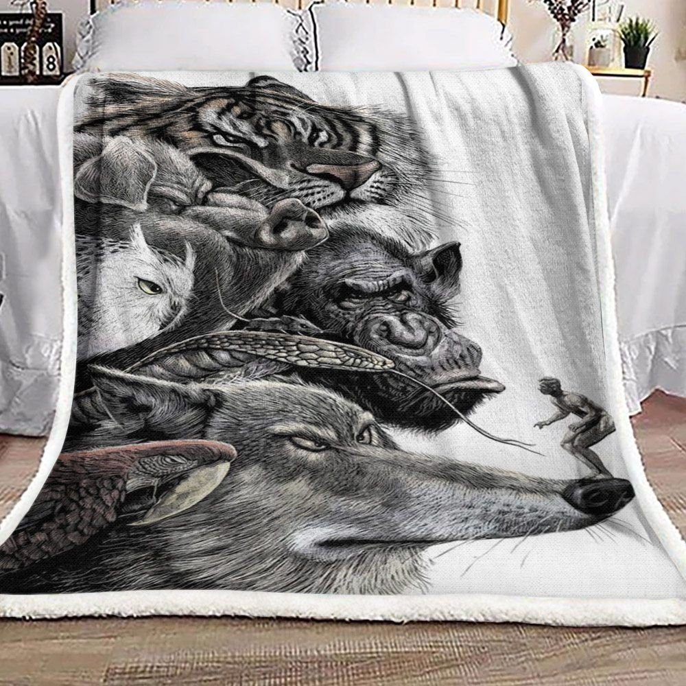 Wild Animals Dv2409164F Sherpa Fleece Blanket