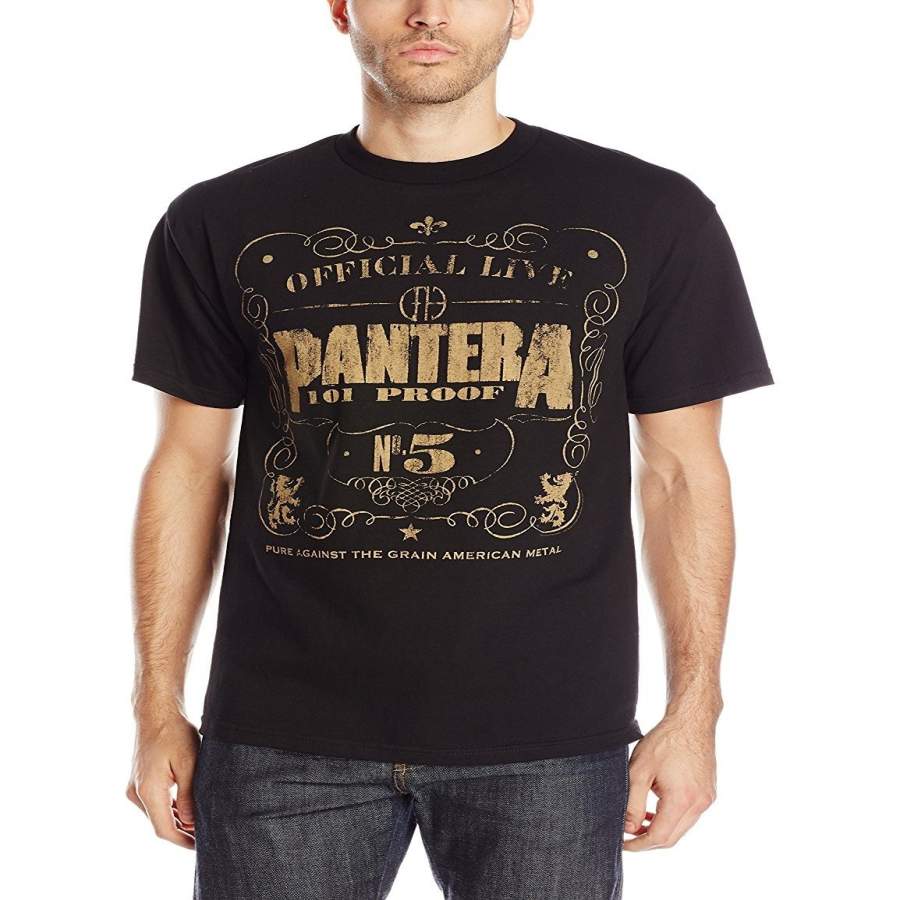 YPS Bravado Men’s Pantera 101 Proof T Shirt Fashion Funny T Shirt Cotton T-shirt