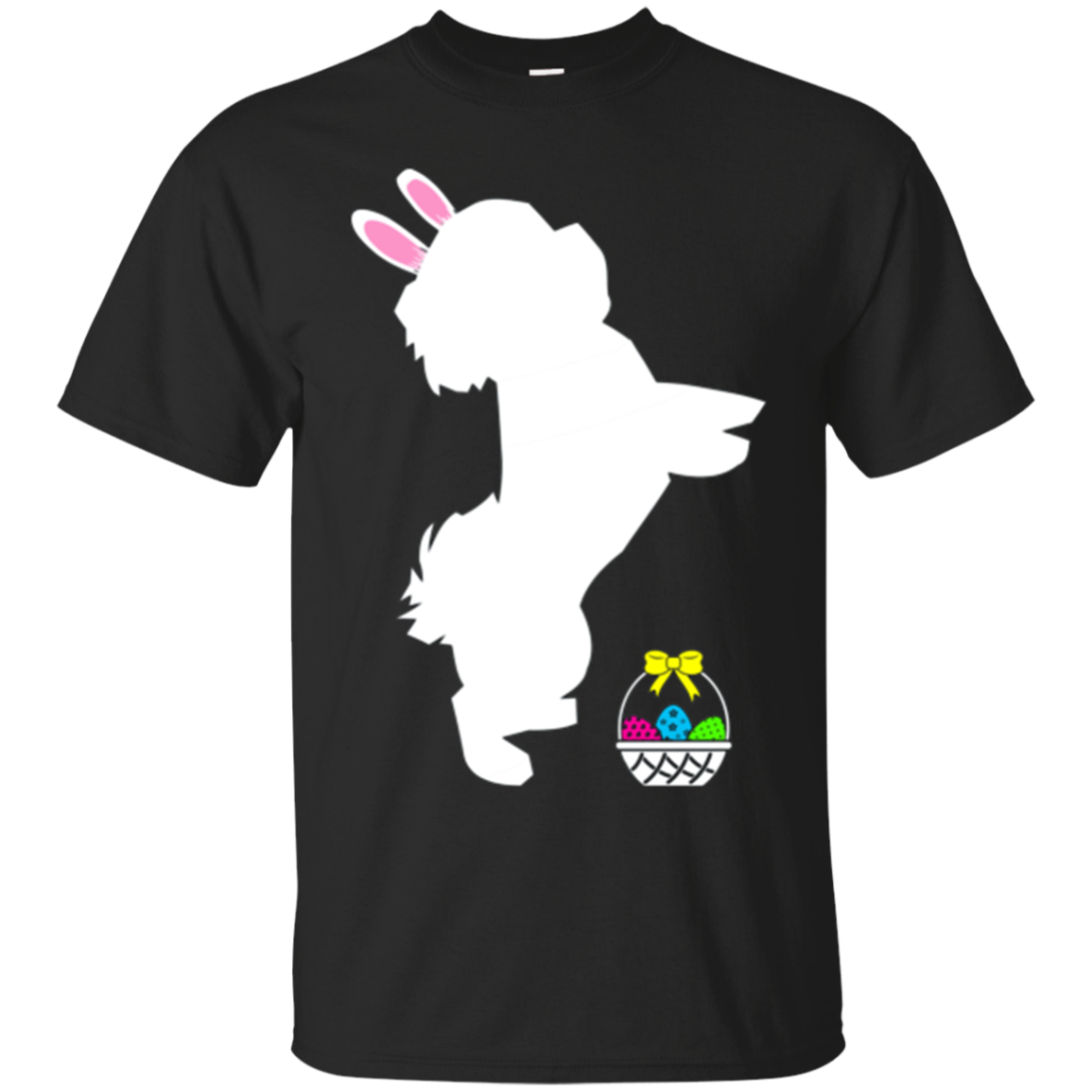 Bichon Frise Easter Bunny Dog Silhouette T-Shirt