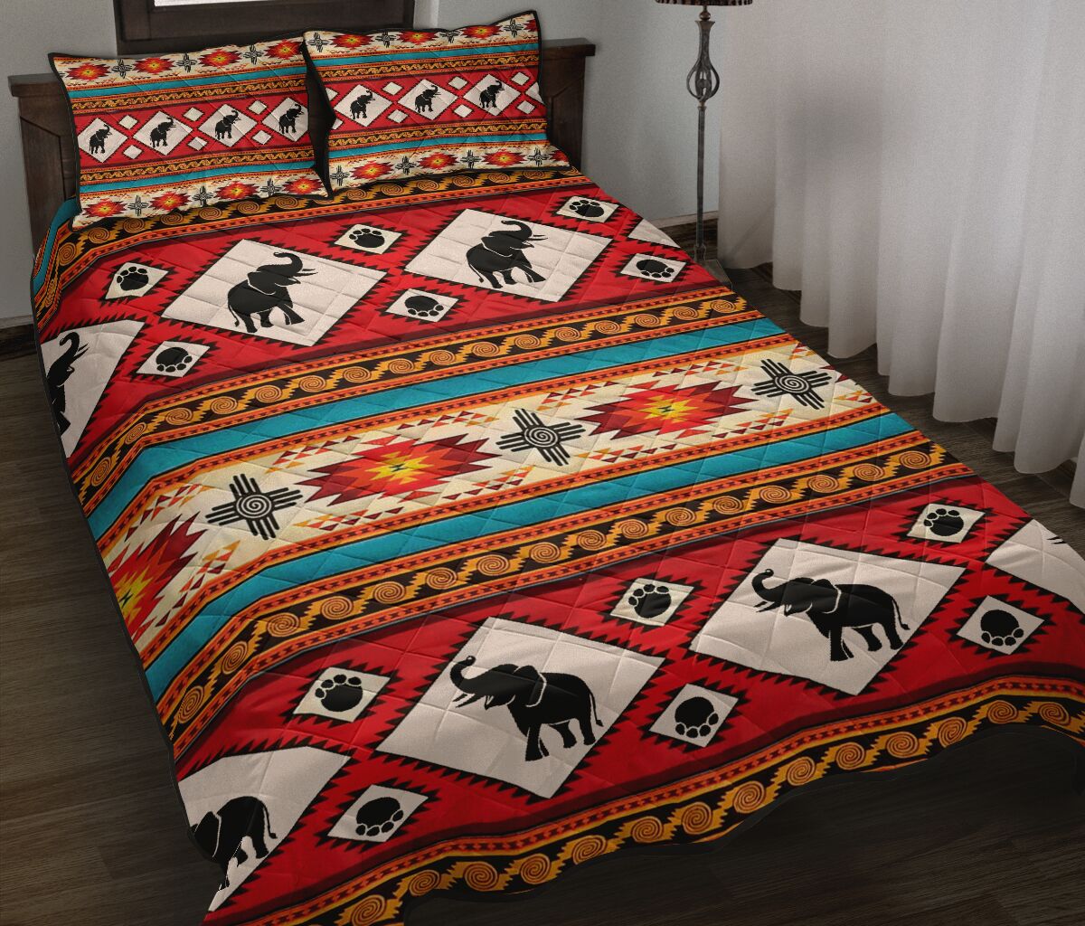 Elephants Southwestern Na Qbs Quilt Bedding Set Bedroom Decoration Twin/Queen/King Size Bedding