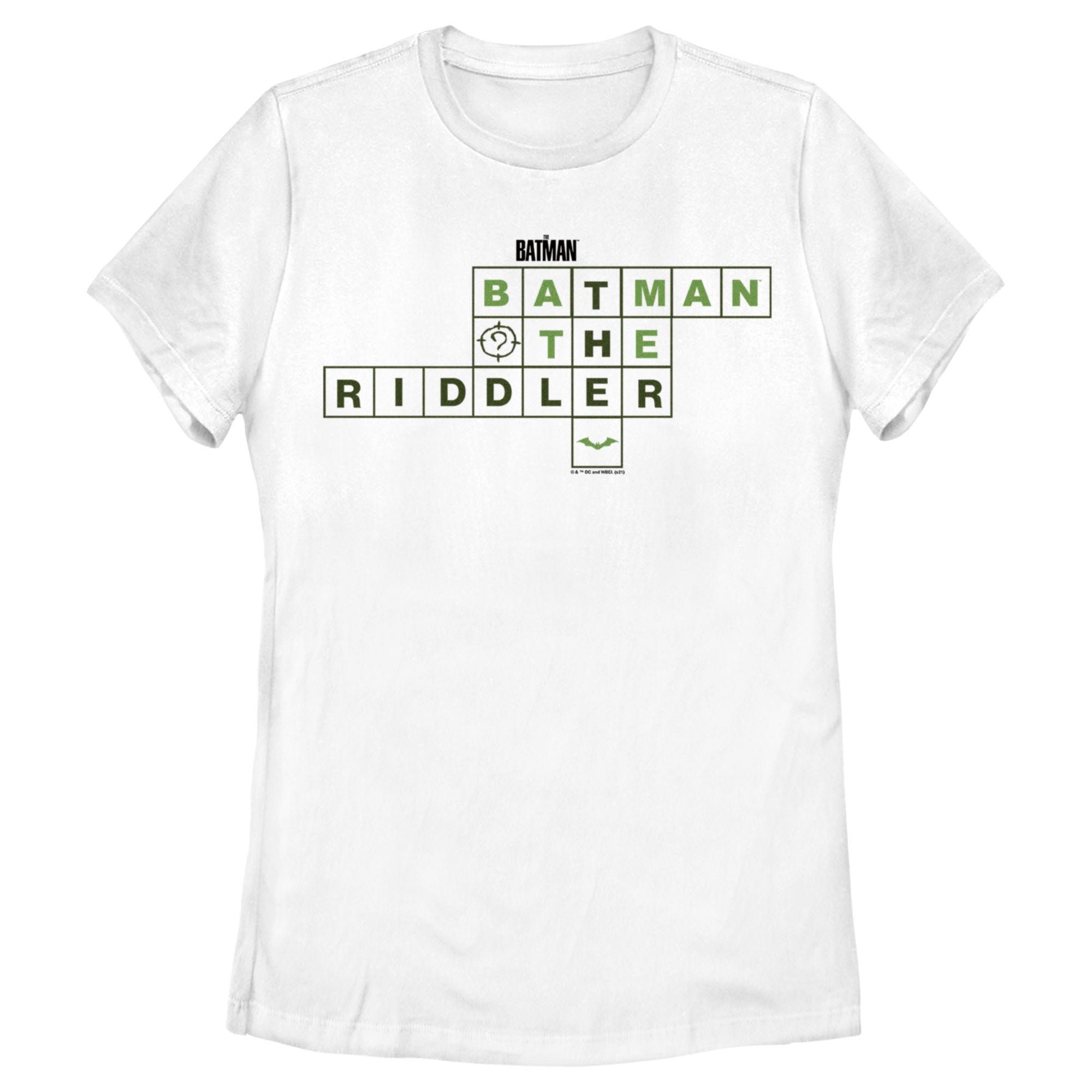 Women’S The Batman Riddler Crossword Puzzle T-Shirt