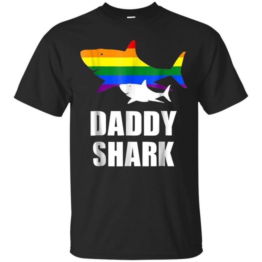 AGR Daddy Shark Father Dad Pops  Lgbt Queer Gay Rainbow Pride Jaq T-shirt