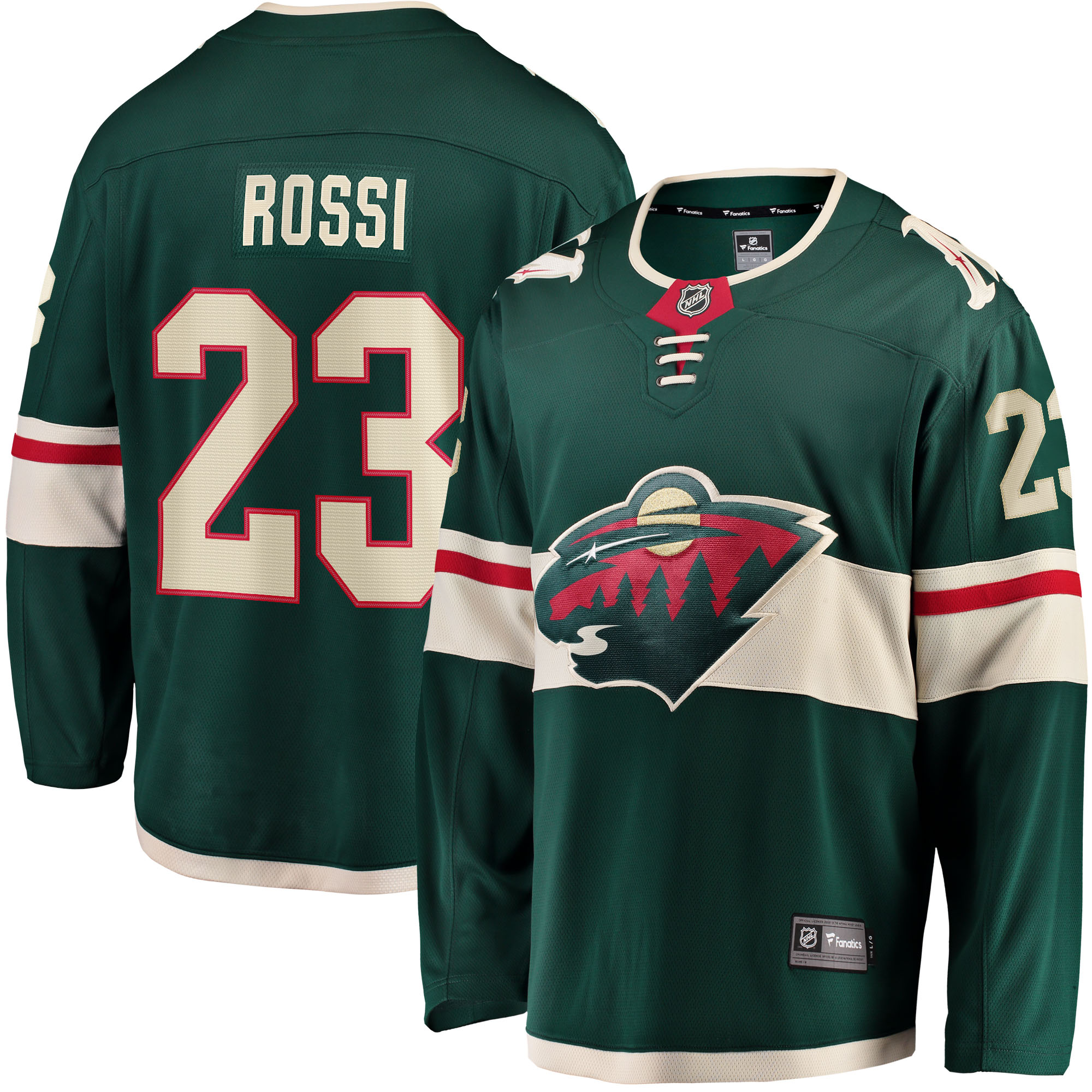 Marco Rossi Minnesota Wild Branded Home Breakaway Player Jersey – Green