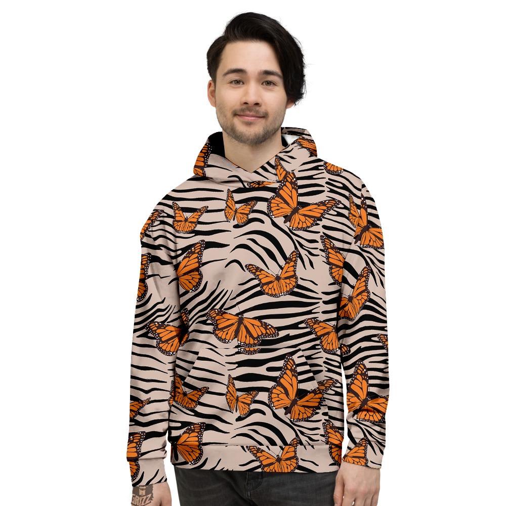 Butterfly Tiger Monarch Print Pattern Men’S Hoodie