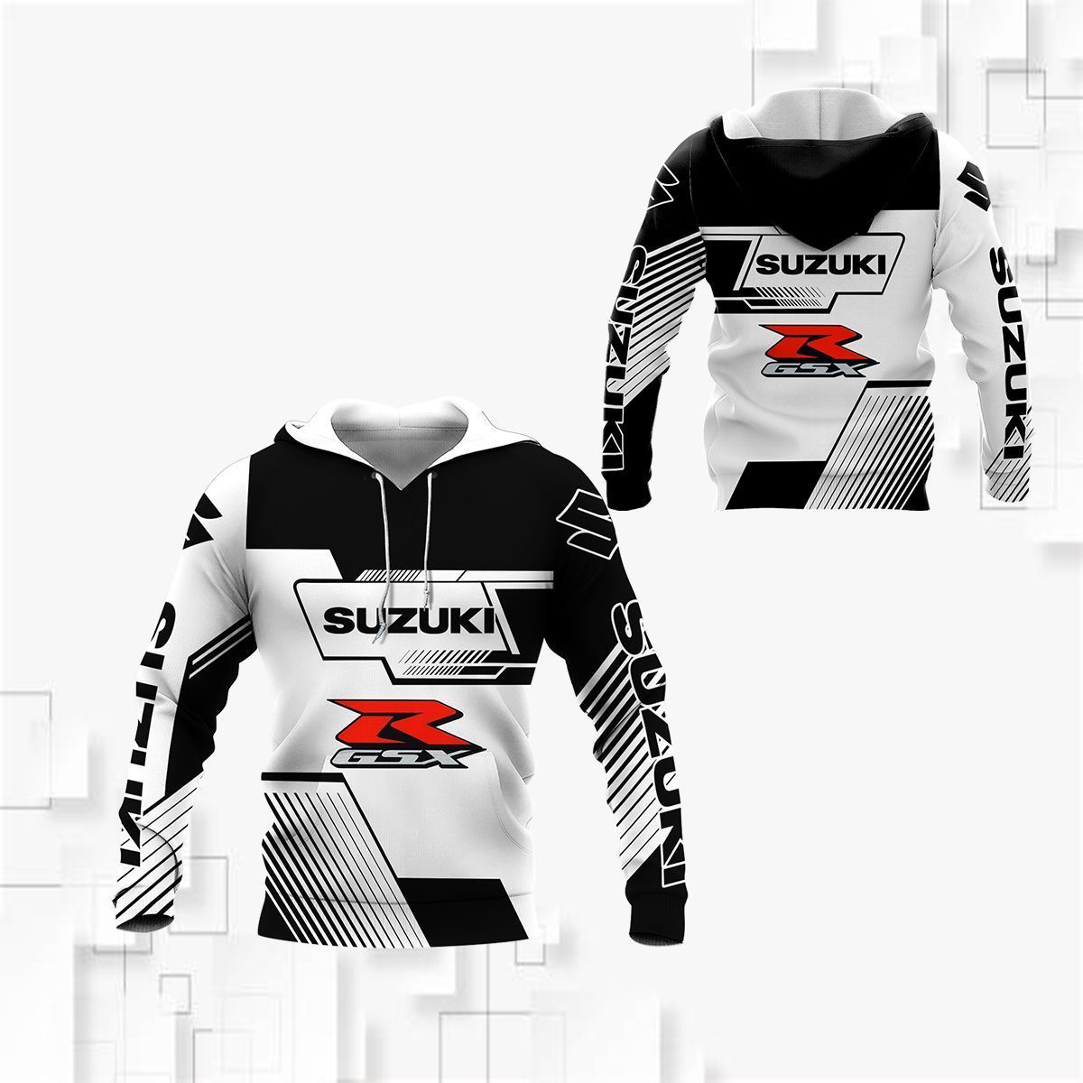 3D All Over Printed Suzuki Gsx-R  Shirts Ver 1 (White)