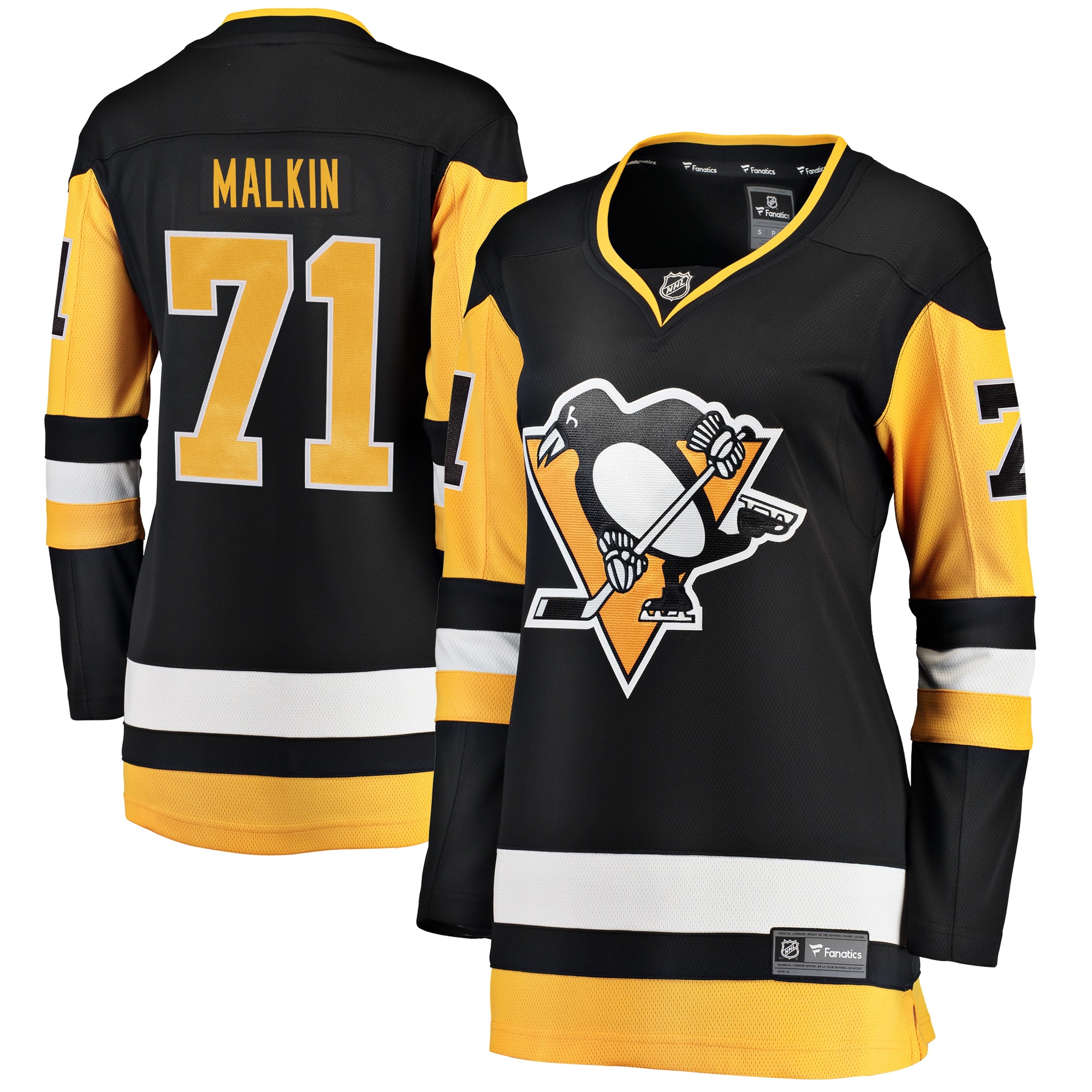 Women's Pittsburgh Penguins Evgeni Malkin Black Home Breakaway Player Jersey