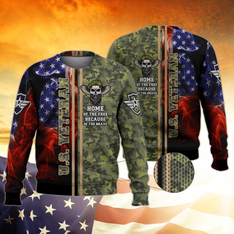 Us Veteran Ugly Christmas Sweater | For Men & Women | Adult | Us5339