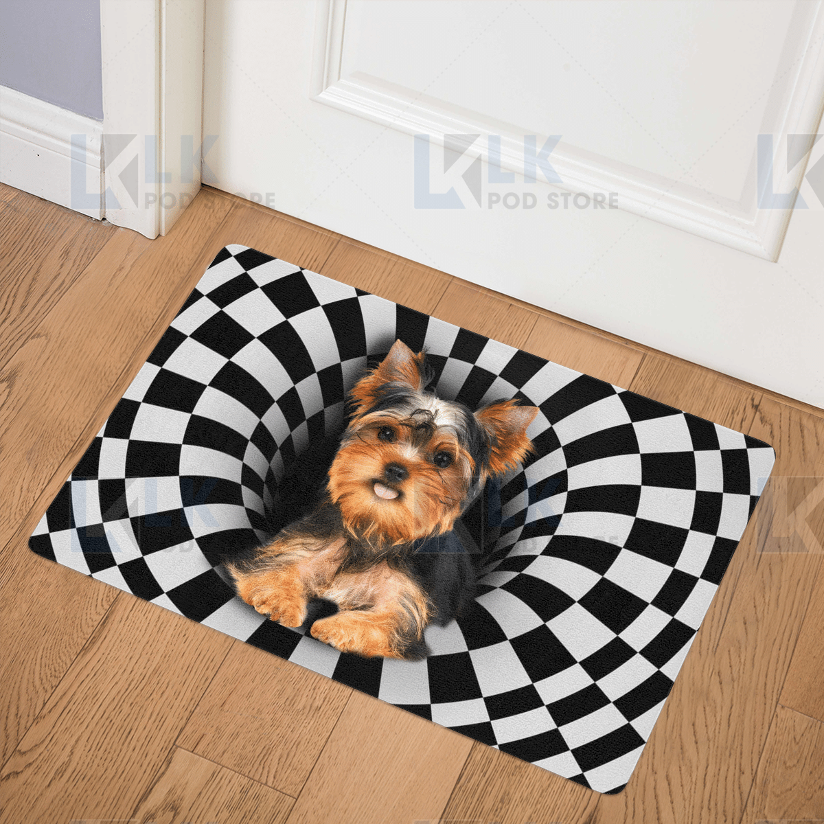 YORKSHIRE TERRIER – DOOR MAT Abstract 3d [ID3-N]