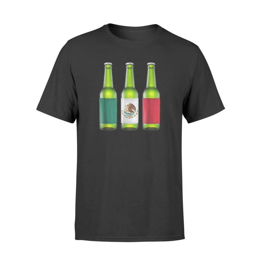 Awesome Beer Bottles Mexico Mexican Flag T-Shirt