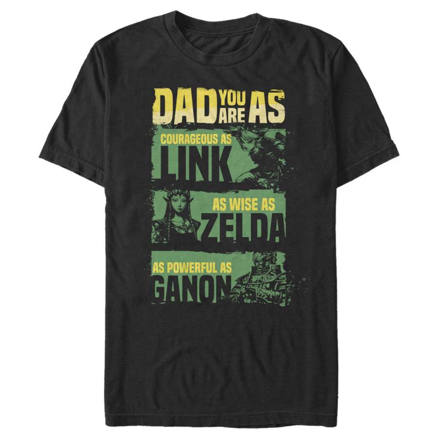 Nintendo Men’s Father’s Day Legend of Zelda Qualities  T Shirt