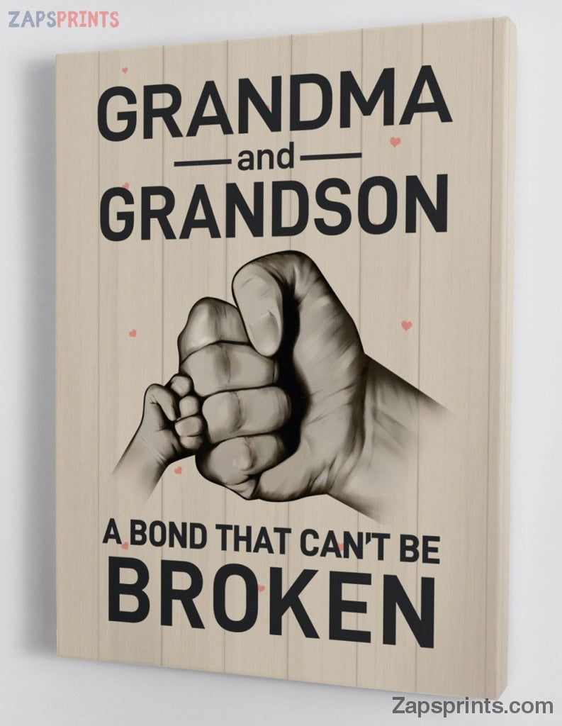 Grandchildren Canvas  – To My Grandson – From Grandma – Framed Canvas Gift Gms034 – Drandkids Canvas Artblankets.