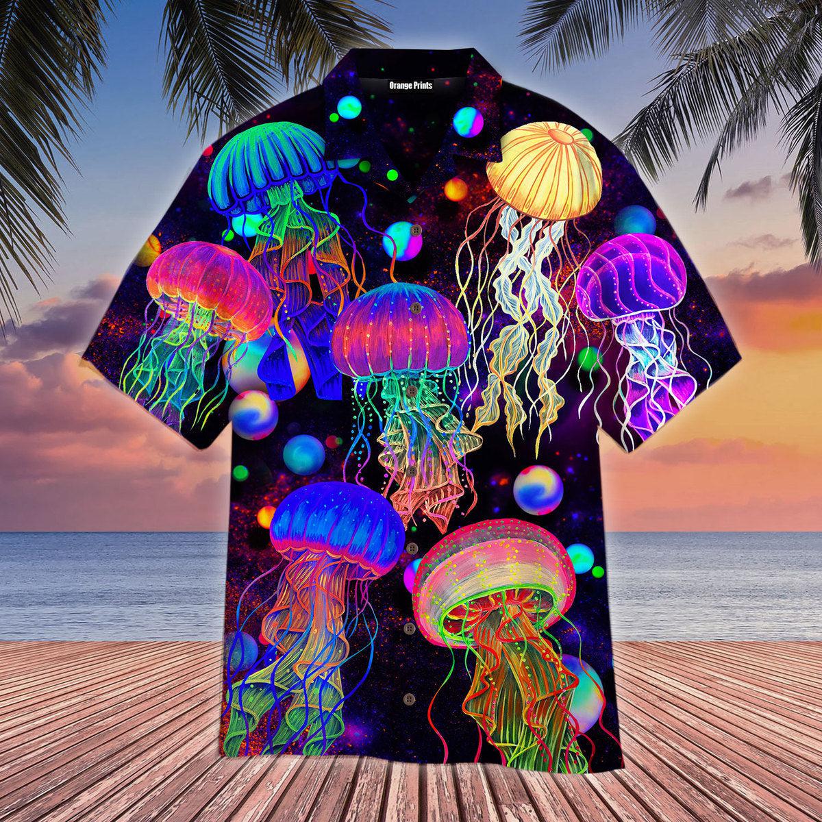 Rainbow Jellyfish Hawaii Shirt For Men Women Ha29093