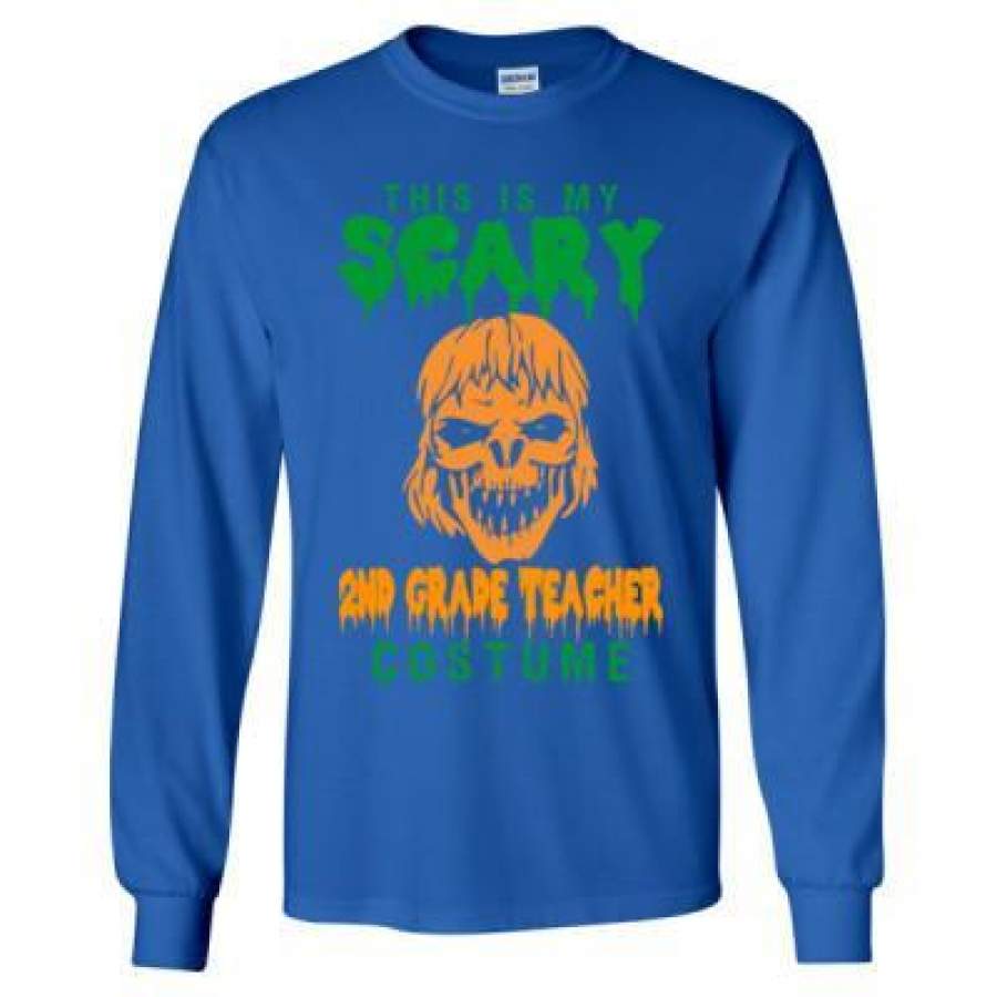 AGR Halloween This Is My Scary 2nd Grade Teacher Costume – Long Sleeve T-Shirt