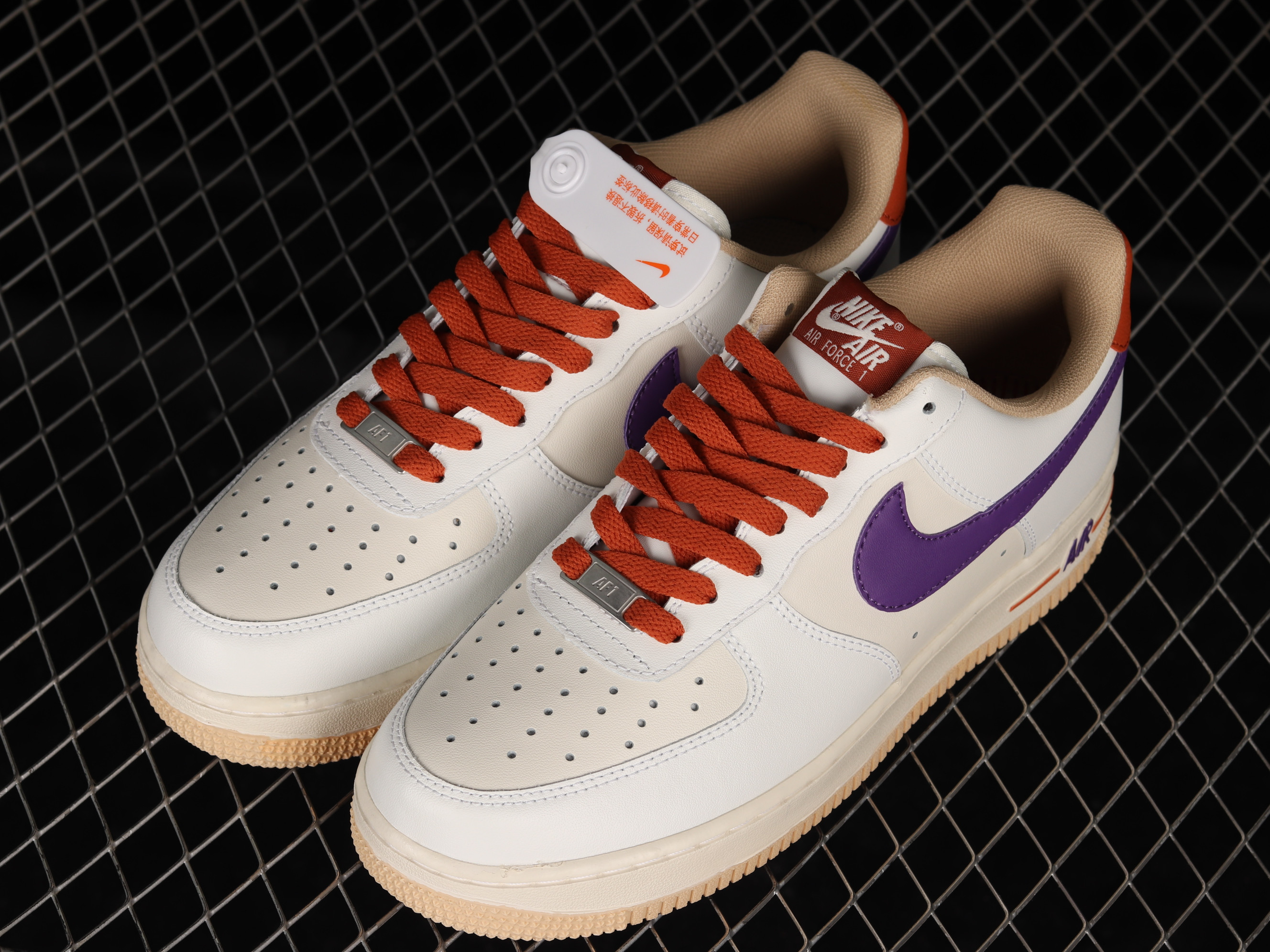 Nike Air Force 1 07 Low LV8 2 White Purple Shoes Sneakers SNK148315765