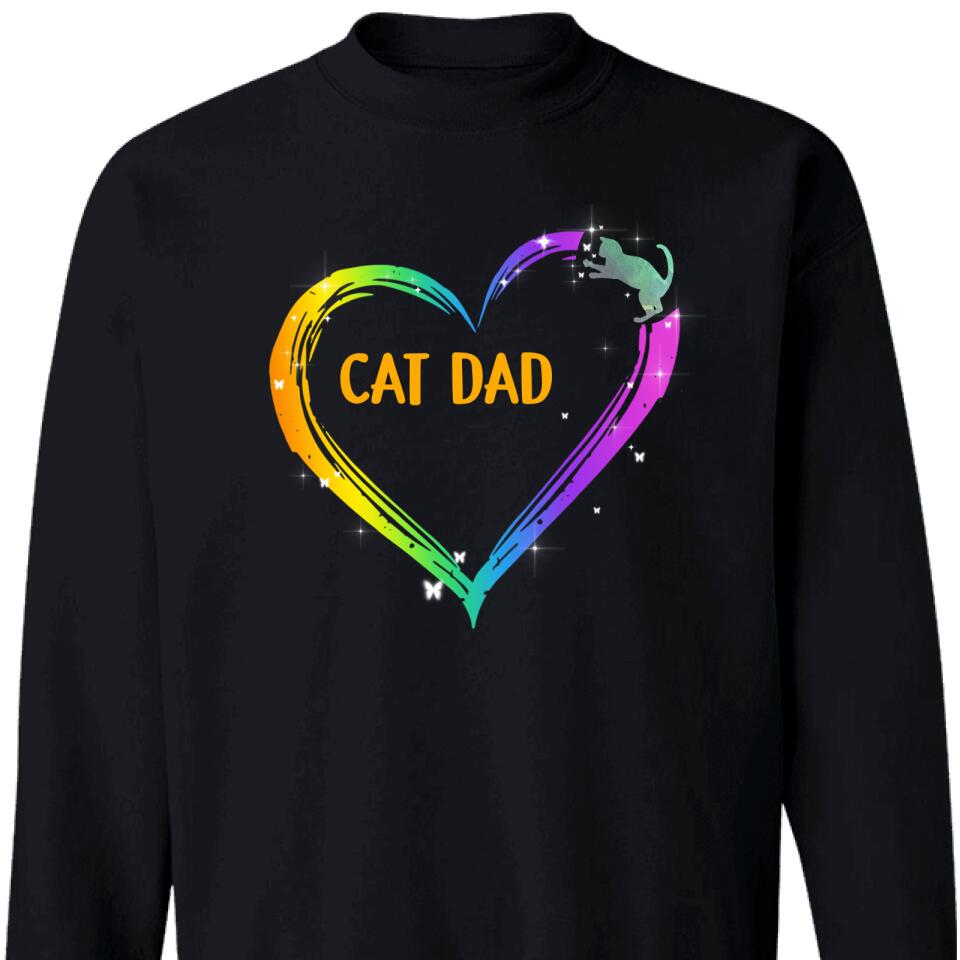 Heart Cat Mom, Cat Dad, Personalized Gift For Cat Lover, Cat Owner Sweatshirt – Trending Personalized