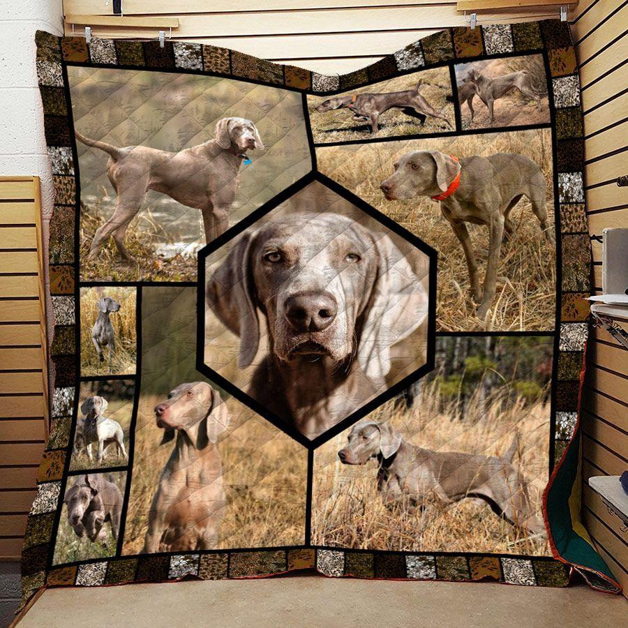 Weimaraner Dog Blanket Present For Men Women – Puppy Dog Quilting Presents For Birthday Christmas Thanksgiving