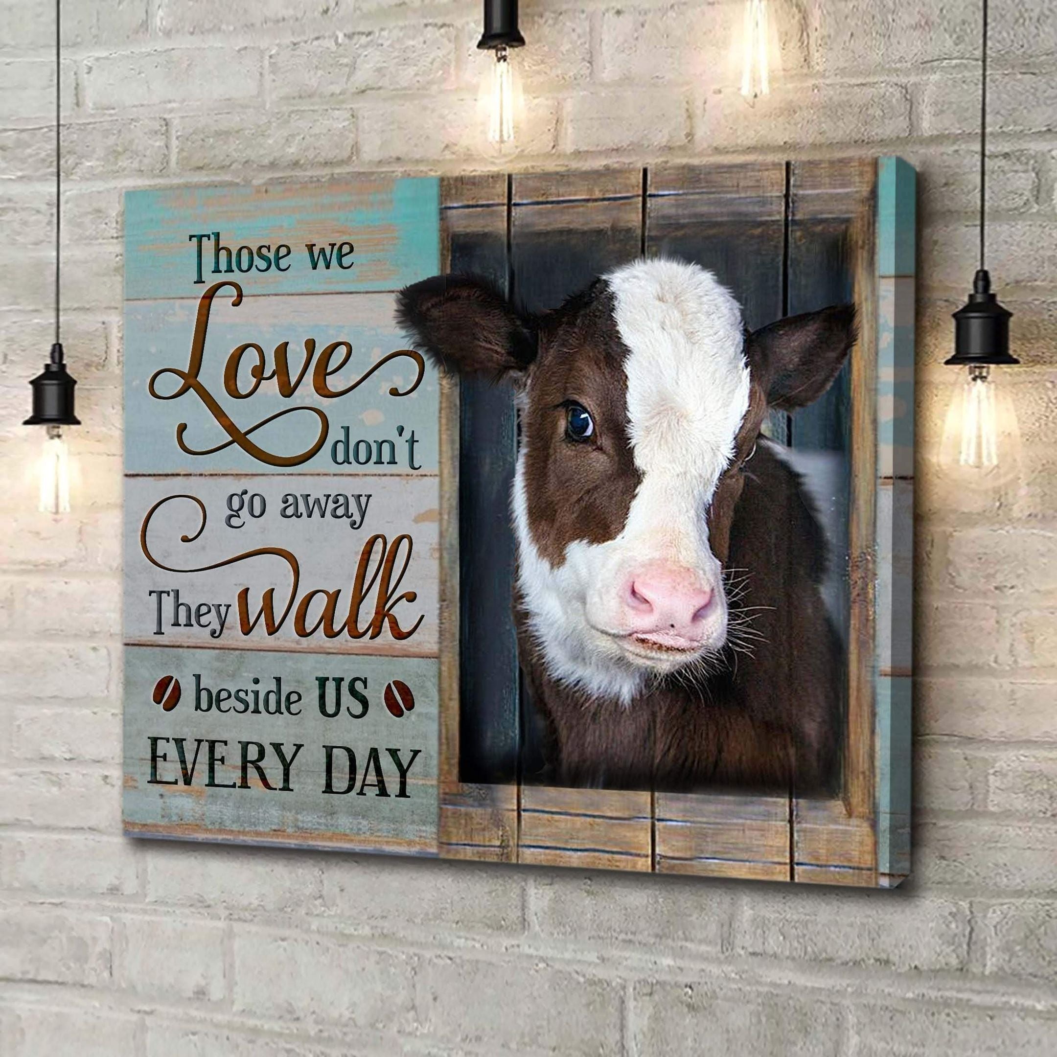 Canvas – Cow – Those We Love Gift For Family, Wall Art Decor, Canvas Print, Home Decor