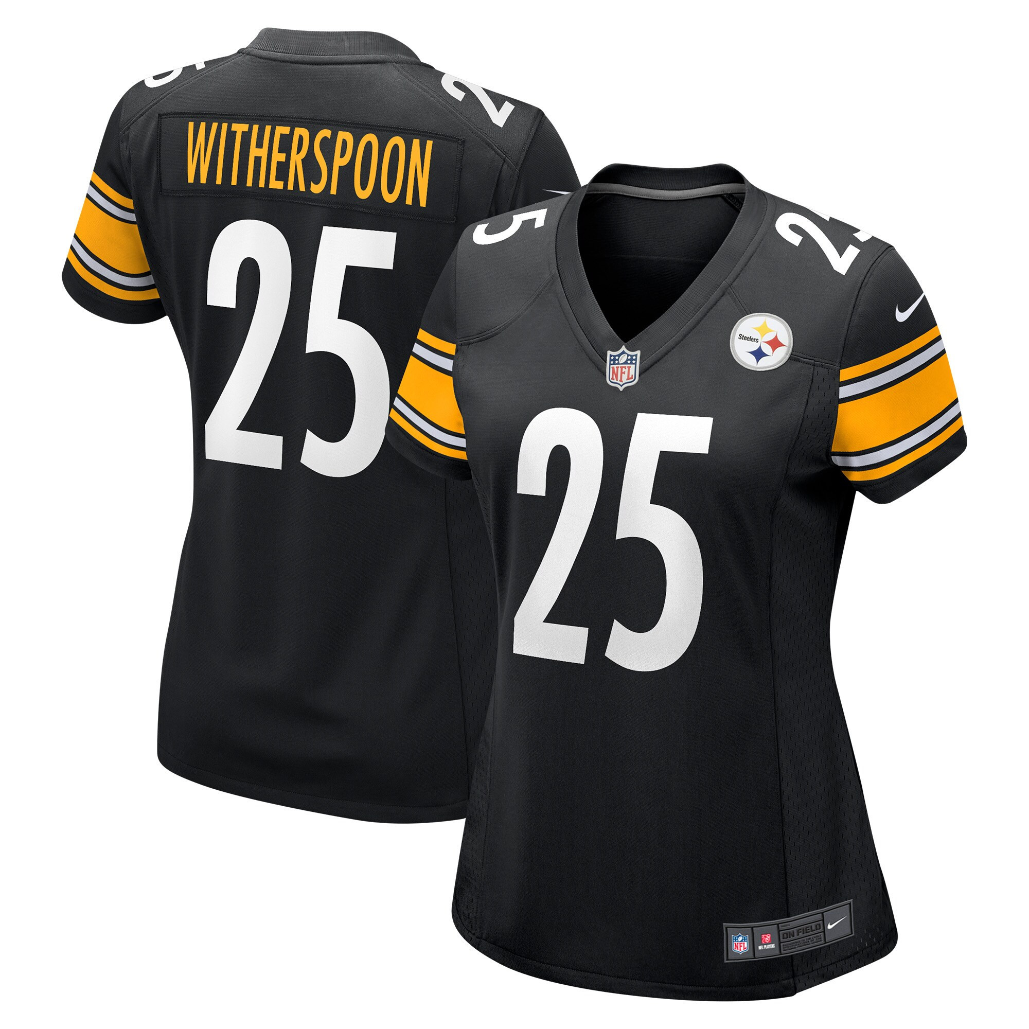 Ahkello Witherspoon Pittsburgh Steelers Womens Game Jersey – Black NFL