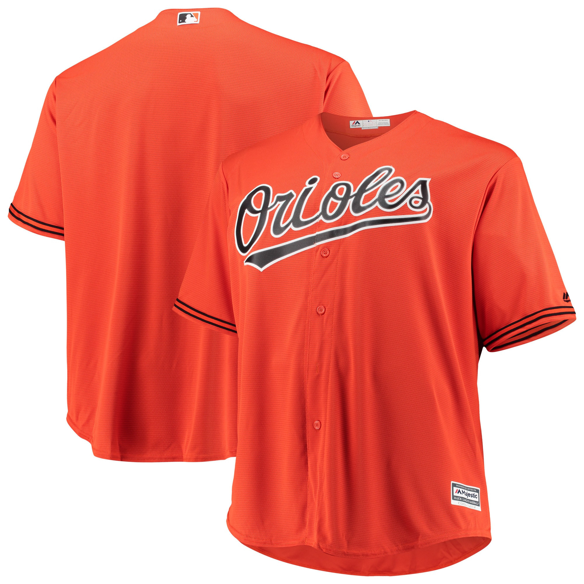 Baltimore Orioles Majestic Alternate Official Cool Base Jersey – Orange MLB