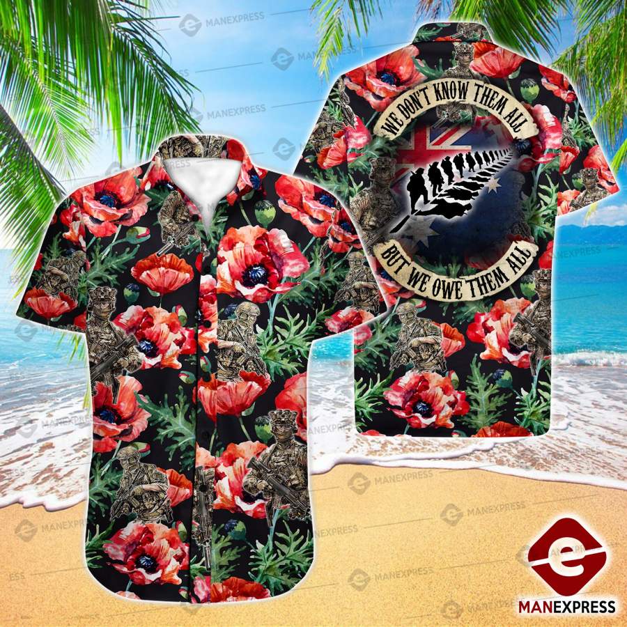 Australian Military Australia We Dont Know Them All Hawaiian Shirt Ha12071